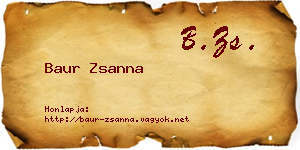 Baur Zsanna névjegykártya
